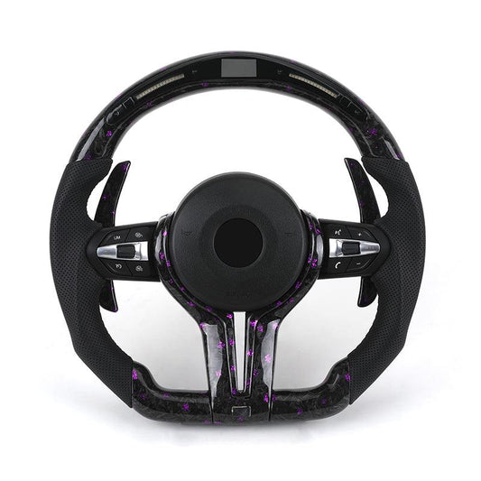 With OBD Led M Sport Volant Lenkrad Purple Forged Carbon Steering Wheel for BMW M4 F82 M2 F82 M5 F90 M3 F80 F30 M5 F10 E90 E92 - Hailed Inc.