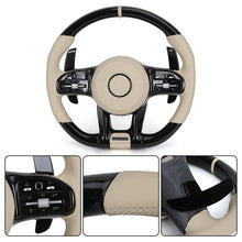 With Piano Black Carbon Fiber Trim Leather Steering Wheel for Mercedes Benz AMG W205 W218 W212 W213 W463 X164 X204 GLS X166 W166 - Hailed Inc.