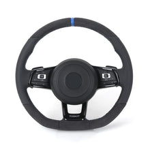 With Piano-black Trim Half Perforated Leather Alcantara Steering Wheel for VW Polo Golf 6 7 7.5 8 R MK6 Mk7 GTI Passat B6 B7 CC - Hailed Inc.