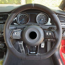 With Piano-black Trim Half Perforated Leather Alcantara Steering Wheel for VW Polo Golf 6 7 7.5 8 R MK6 Mk7 GTI Passat B6 B7 CC - Hailed Inc.