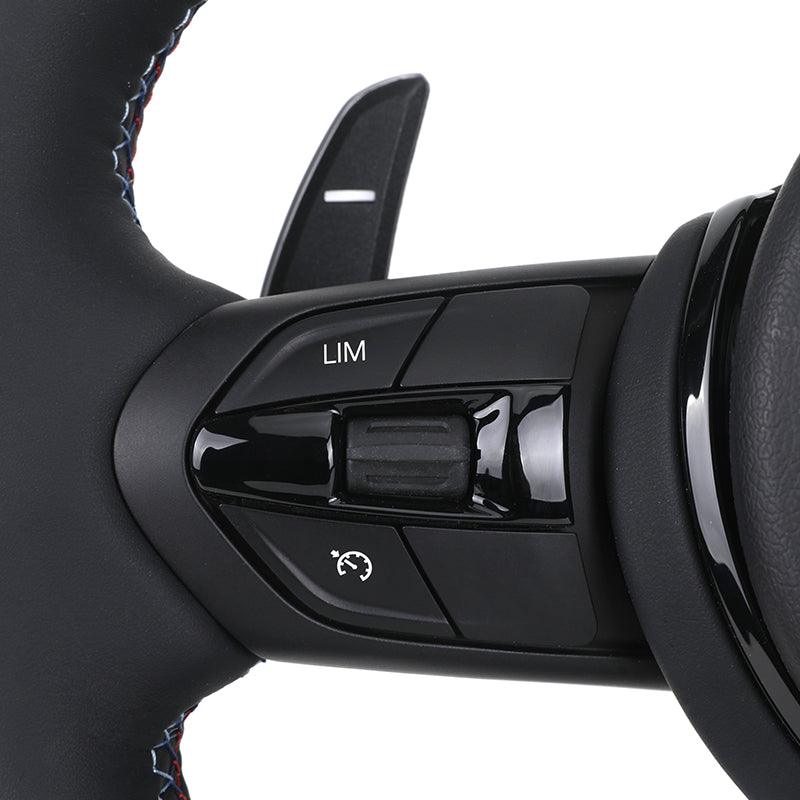 With Piano - black Trim M Sport Leather Steering Wheel for BMW F10 F20 F30 F40 F44 F45 F52 X1 F48 X2 F47 F80 F82 F87 M2 M3 M4 M5 - Hailed Inc.