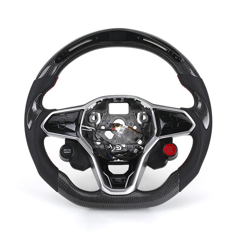 With Start Button Volant Lenkrad Sport Leather Carbon Steering Wheel for VW Golf R 6 7 MK7 7.5 Gti Gtd Polo Passat B6 Jetta - Hailed Inc.