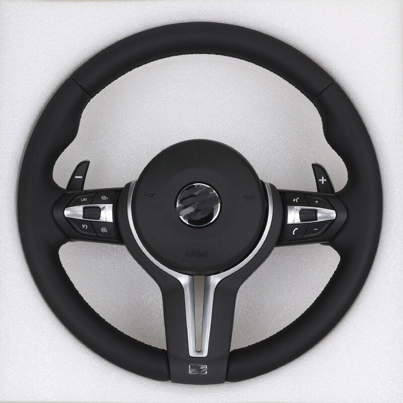 Without Center Trim Button Full Leather M Sport Steering Wheel Core for BMW F01 F10 F11 F06 F07 F12 F13 F01 F90 F91 F92 F93 - Hailed Inc.