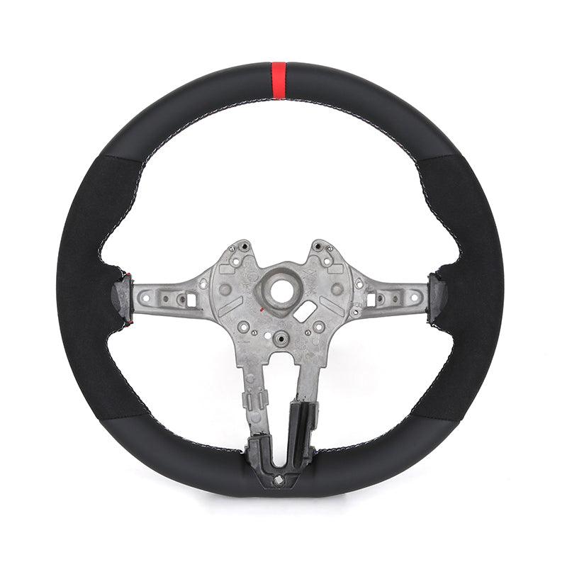 Without Center Trim Button Half Alcantara Steering Wheel Core for BMW F01 F02 F03 F06 F07 F10 F11 F12 F13 M5 F90 F91 F92 F93 - Hailed Inc.