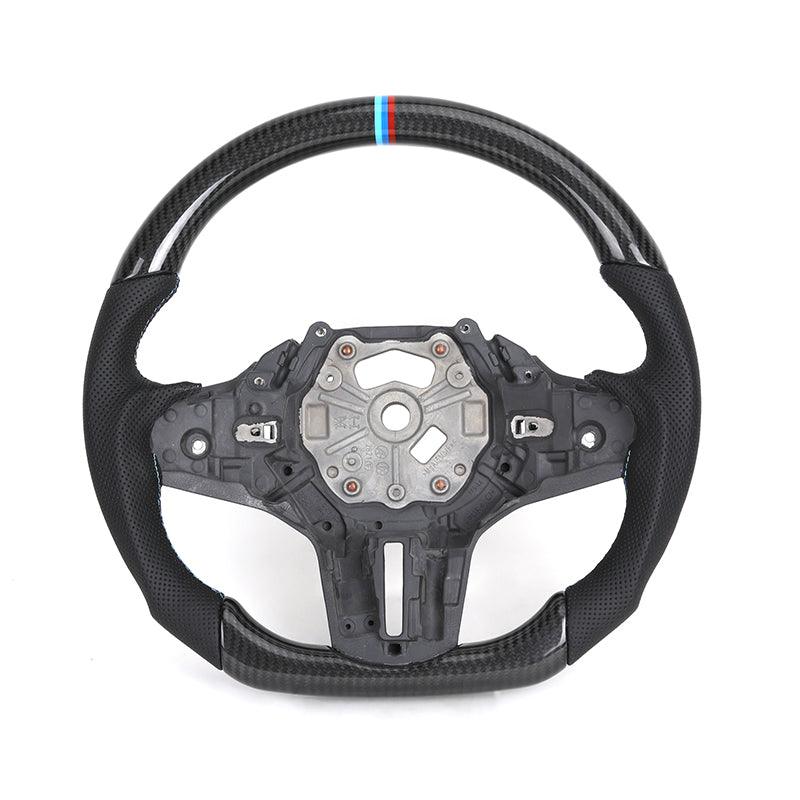 Without Center Trim Carbon Steering Wheel Frame for BMW G20 G30 G31 G32 X3 G01 X4 G02 X5 G05 X6 G06 G11 G12 M3 G80 G81 M4 G82 - Hailed Inc.