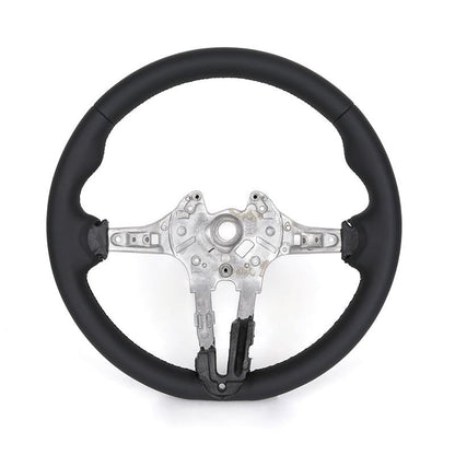 Without Center Trim Flat Bottom Half Leather LED Steering Wheel Core for BMW F10 F30 F32 F36 F80 M4 F82 M5 F90 E88 E90 E92 E93 - Hailed Inc.