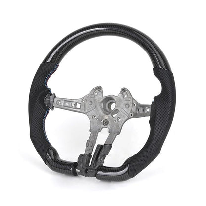 Without Center Trim Half Leather Carbon Steering Wheel Core for BMW F01 F10 F11 F06 F07 F12 F13 F01 F90 F91 F92 F93 - Hailed Inc.