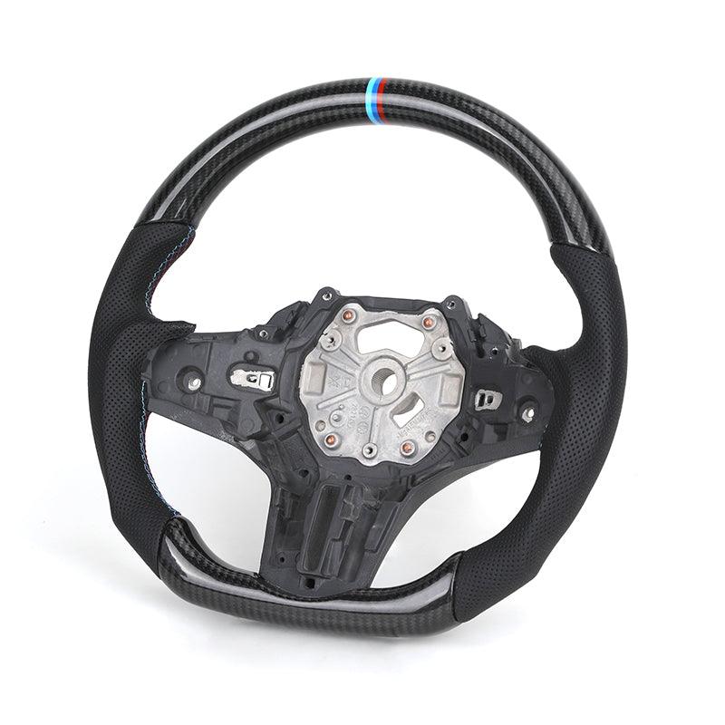 Without Center Trim Half Leather Carbon Steering Wheel Core for BMW G30 G11 G12 G20 G31 G32 G05 G21 G82 G80 G02 X3 G01 M3 M4 M5 - Hailed Inc.