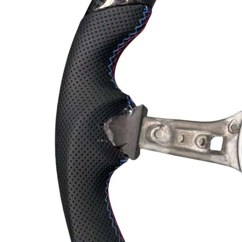 Without Center Trim Leather Carbon Fiber Steering Wheel Frame for BMW F10 F30 F31 F34 F36 F20 F15 F16 F25 F26 F80 F82 F87 F90 - Hailed Inc.