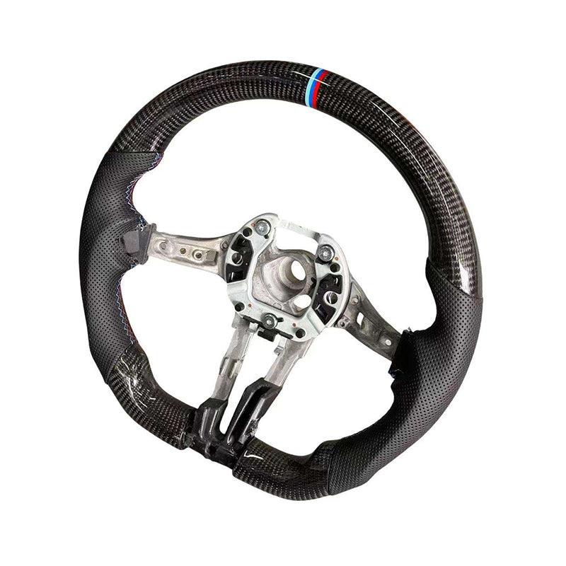 Without Center Trim Leather Carbon Fiber Steering Wheel Frame for BMW F10 F30 F31 F34 F36 F20 F15 F16 F25 F26 F80 F82 F87 F90 - Hailed Inc.